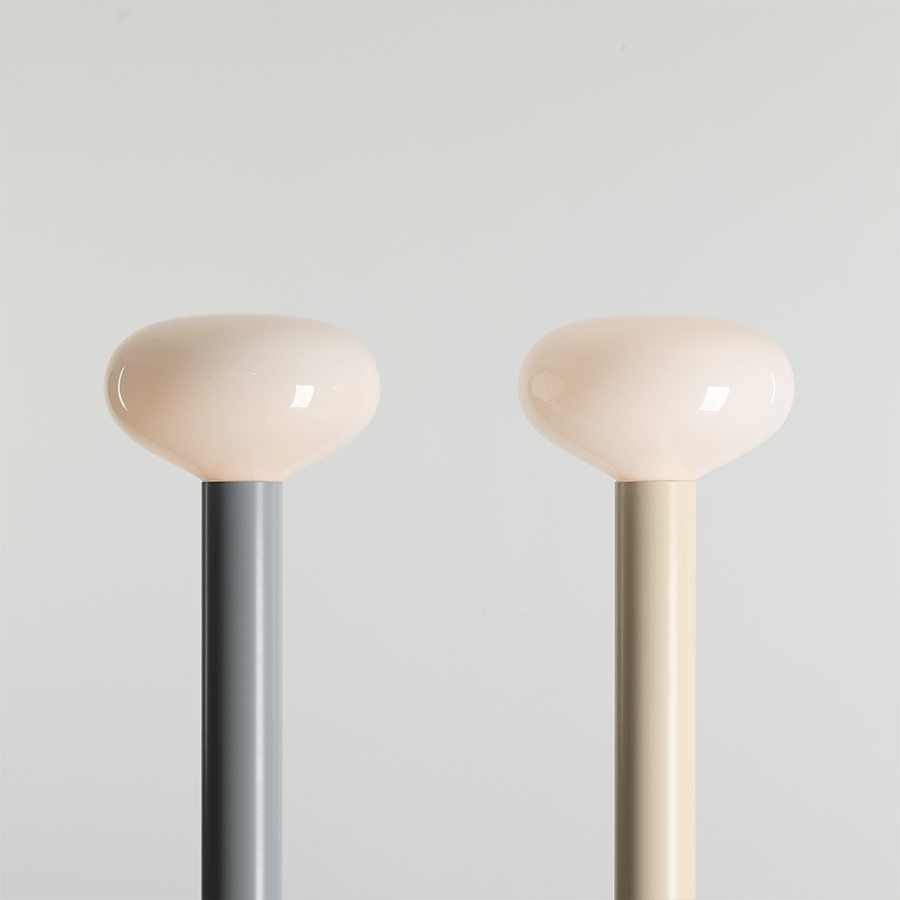 FLO OPAL GLASS ORB FLOOR LIGHT GREY - DYKE & DEAN