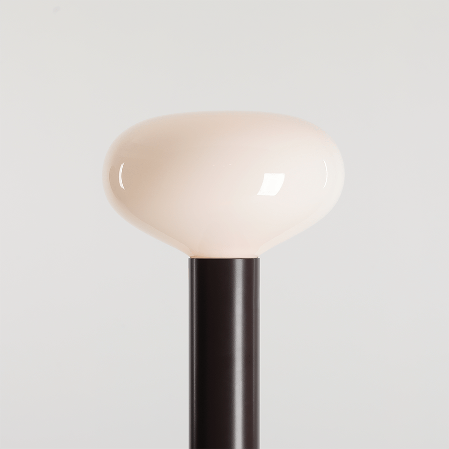 FLO OPAL GLASS ORB FLOOR LIGHT MOKKA - DYKE & DEAN