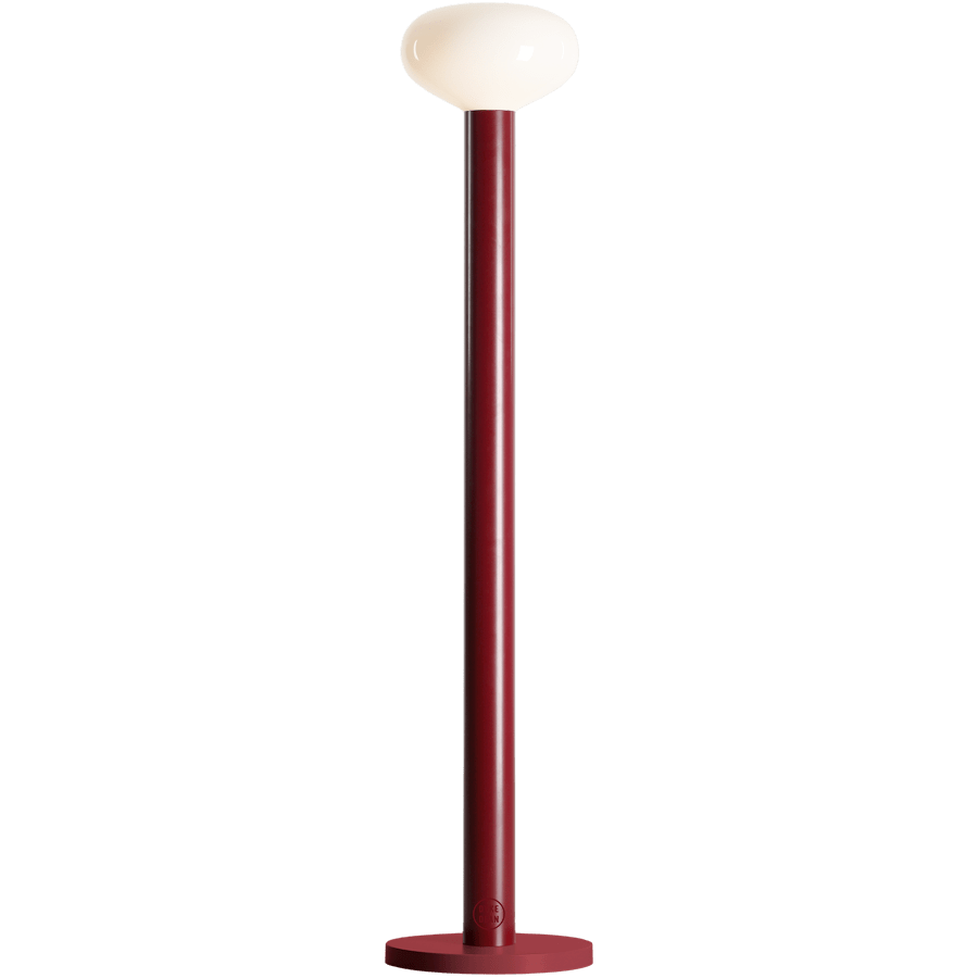 FLO OPAL GLASS ORB FLOOR LIGHT RUBY RED - DYKE & DEAN