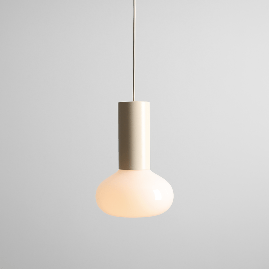 FLO OPAL GLASS ORB SMALL PENDANT LIGHT CREAM - DYKE & DEAN