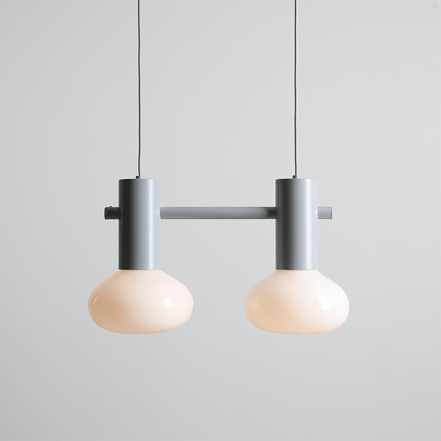 FLO SUSPENSION PENDANT 2 OPAL GLASS LIGHT GREY - DYKE & DEAN