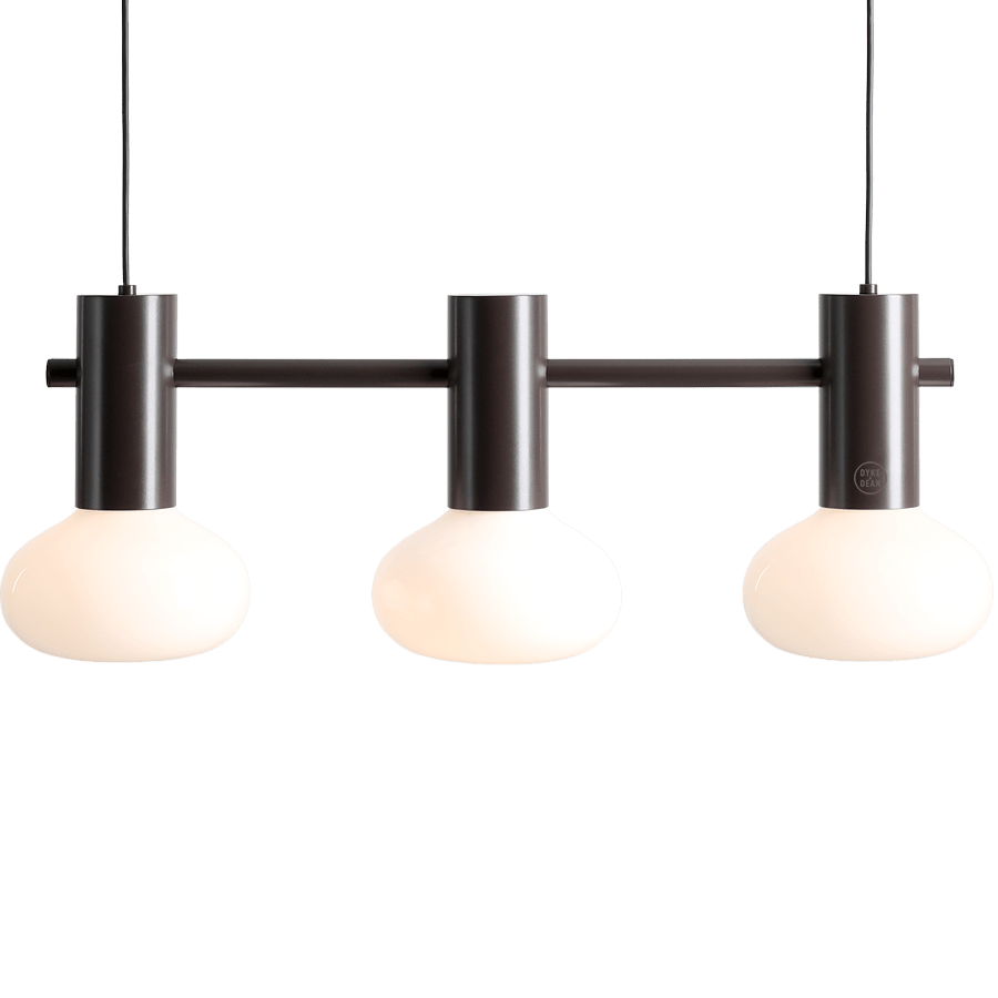 FLO SUSPENSION PENDANT 3 OPAL GLASS LIGHT MOKKA - DYKE & DEAN