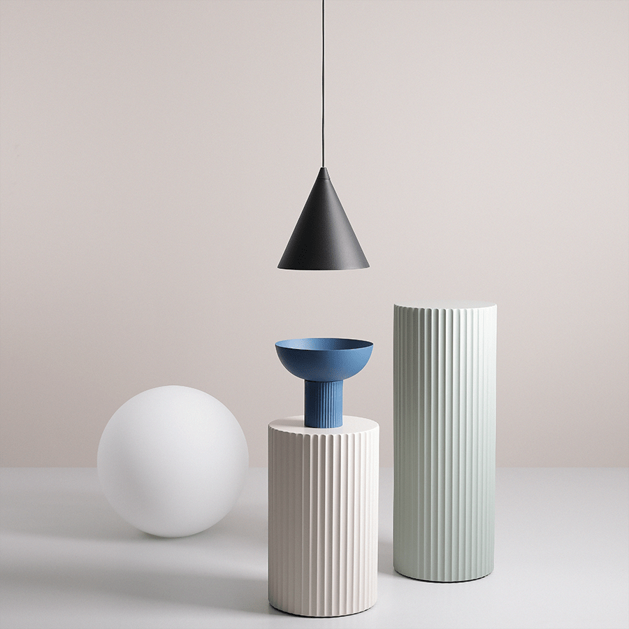 FORM CONE PENDANT SHADE LIGHT BLACK - DYKE & DEAN