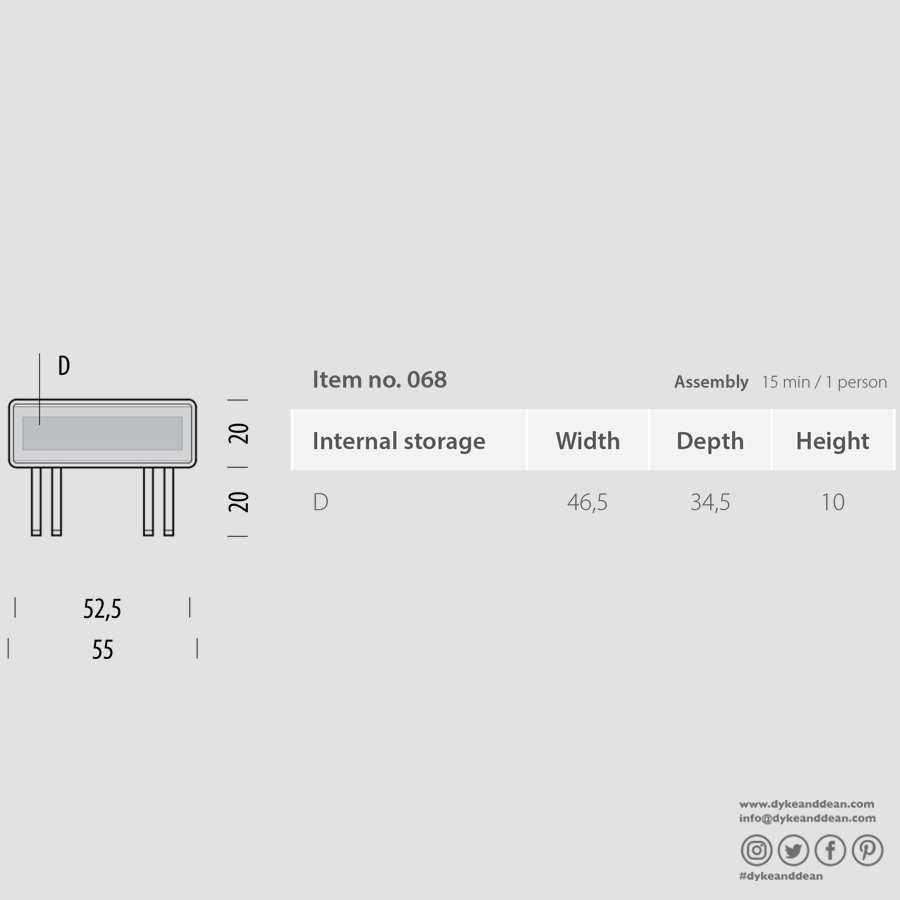 GAZZDA FINA BEDSIDE TABLE BLACK - DYKE & DEAN