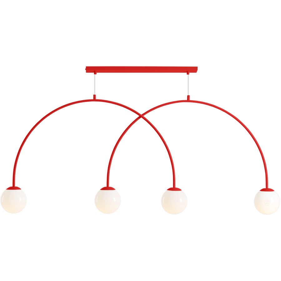 GLOBE HANGING CEILING LIGHT 4 RED - DYKE & DEAN