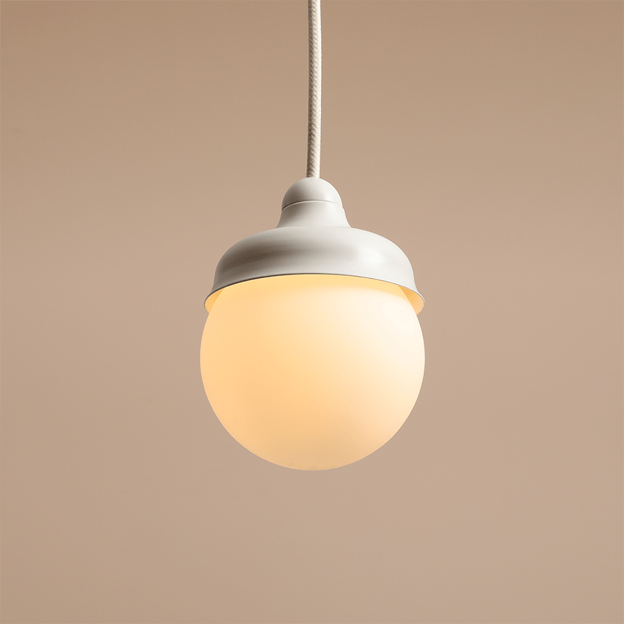 HANGING PENDANT GLOBE LIGHT CREAM - DYKE & DEAN
