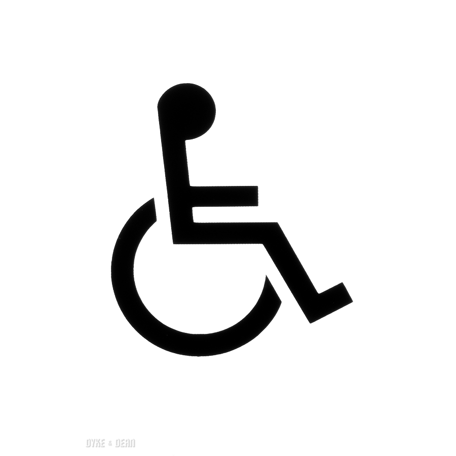 THERMOPLASTIC DISABLED SIGN WHITE DYKE DEAN