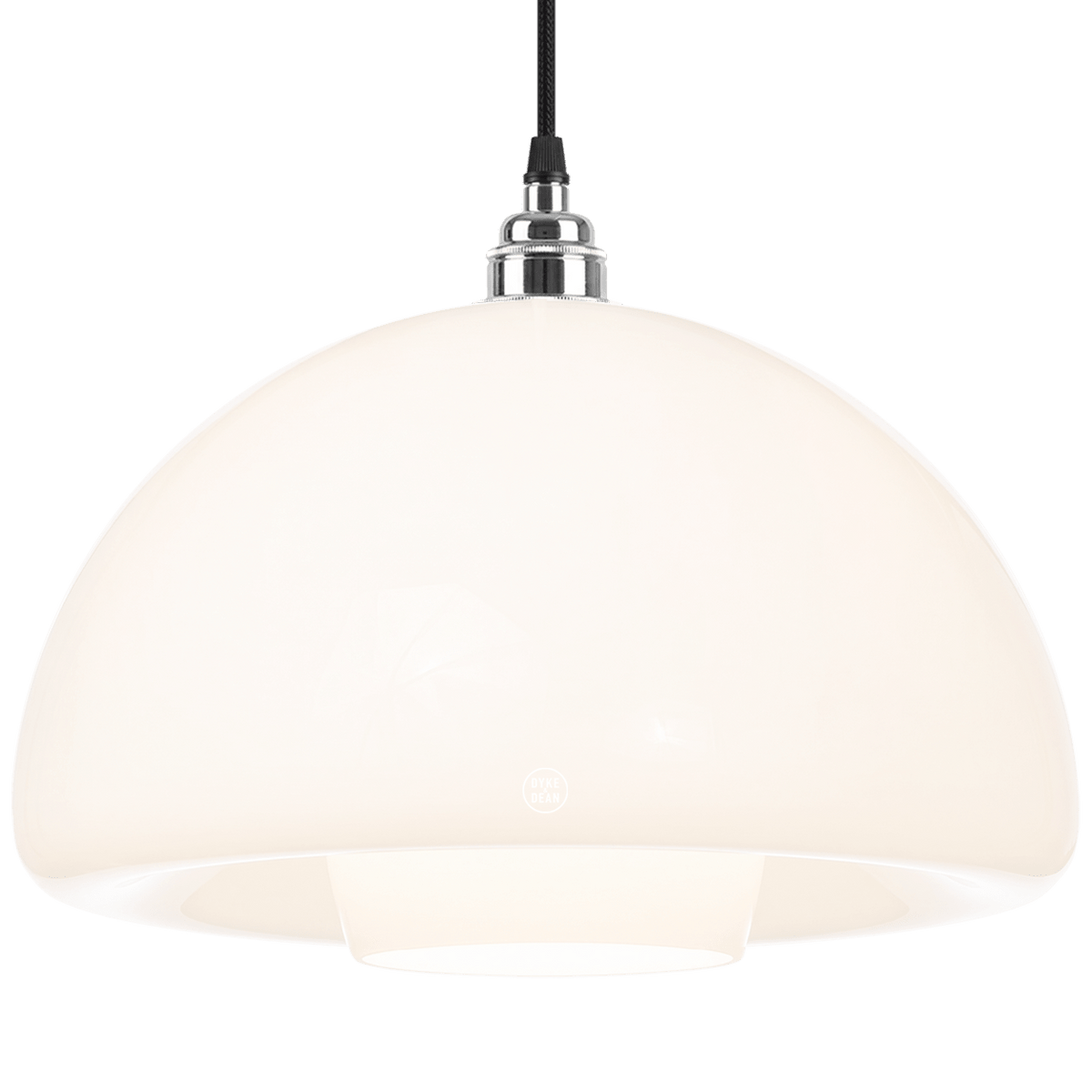60s OPALINE GLASS PENDANT SHADE - DYKE & DEAN