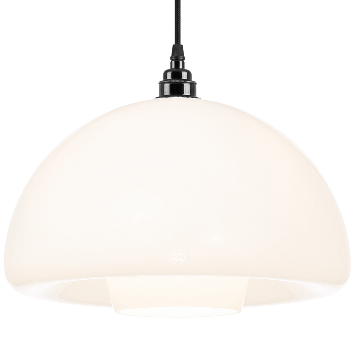 60s OPALINE GLASS PENDANT SHADE - DYKE & DEAN