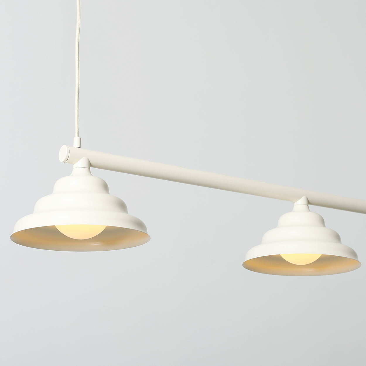 WAVE SUSPENSION BAR PENDANT 4 LIGHT CREAM