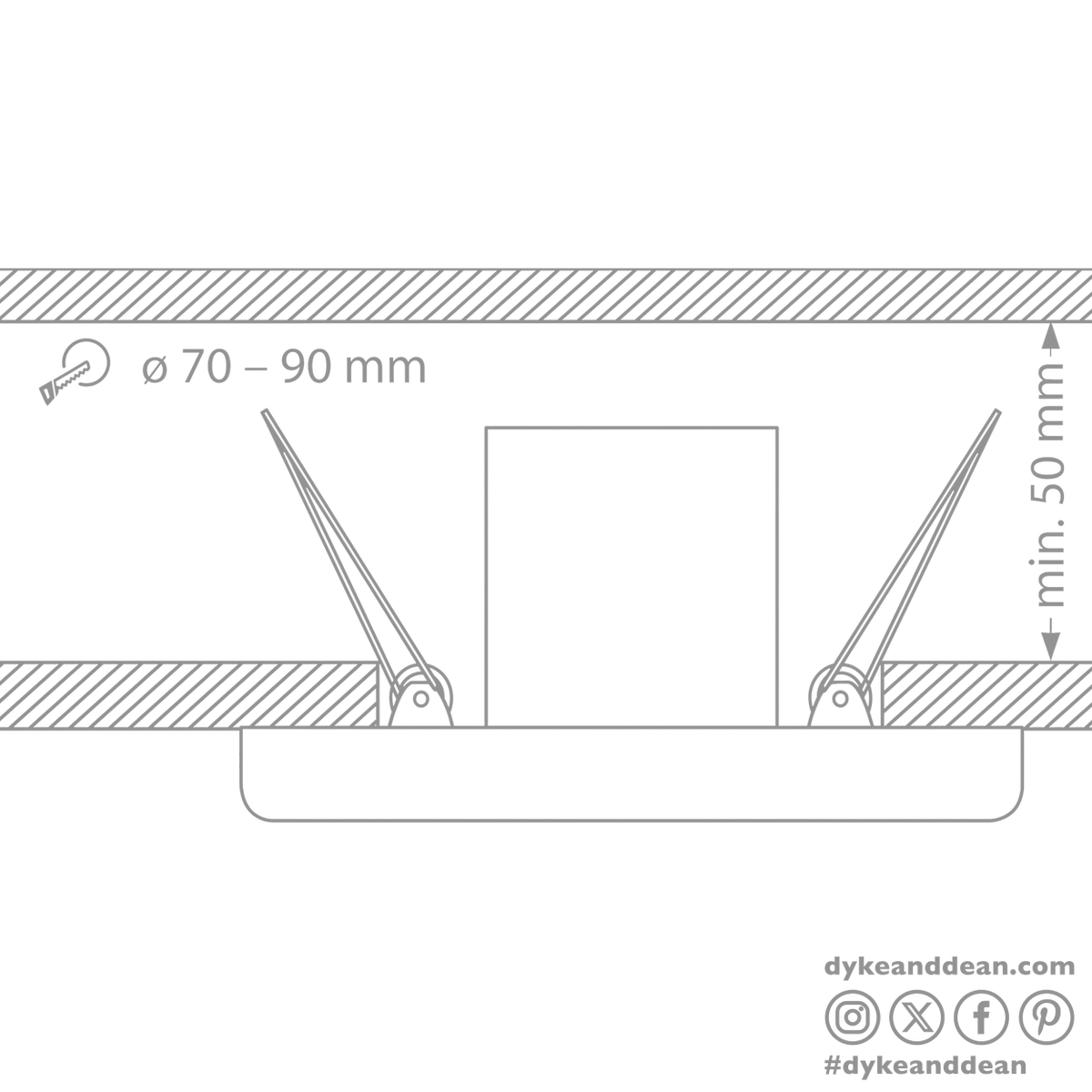 CERAMIC WALL E27 RECESSED LIGHT WHITE