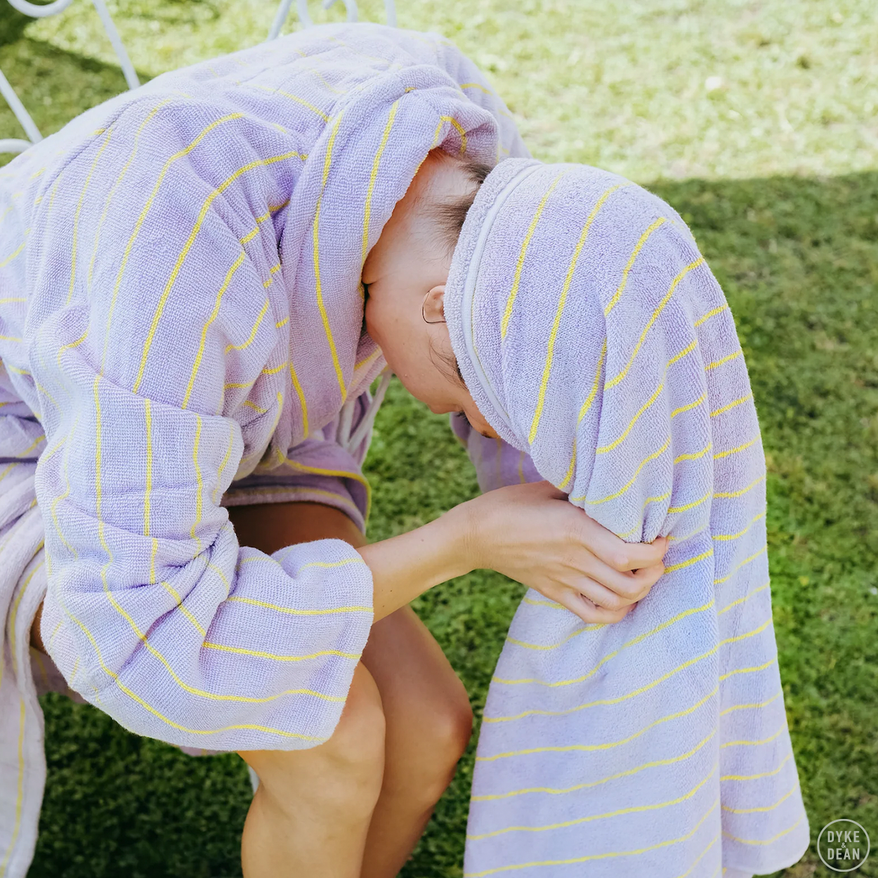 NARAM BATH TOWELS LILAC & NEON YELLOW