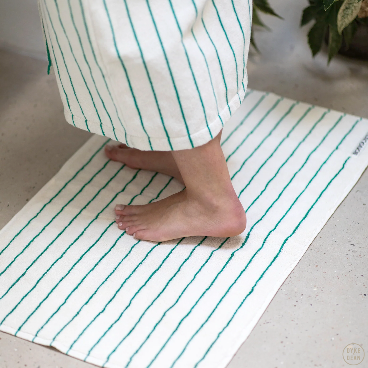 NARAM BATH MAT PURE WHITE & GRASS