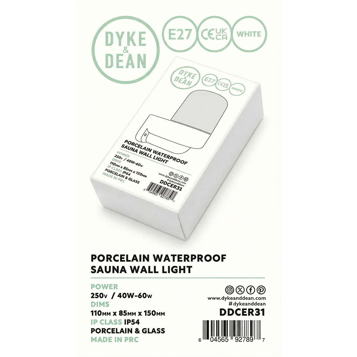 E27 KERAMIK-WANDLEUCHTE