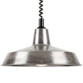 DYKE & DEAN PENDANT LAMPSHADE RAW METAL WITH RETRACTABLE SPRING