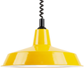 DYKE & DEAN PENDANT LAMPSHADE YELLOW WITH RETRACTABLE SPRING