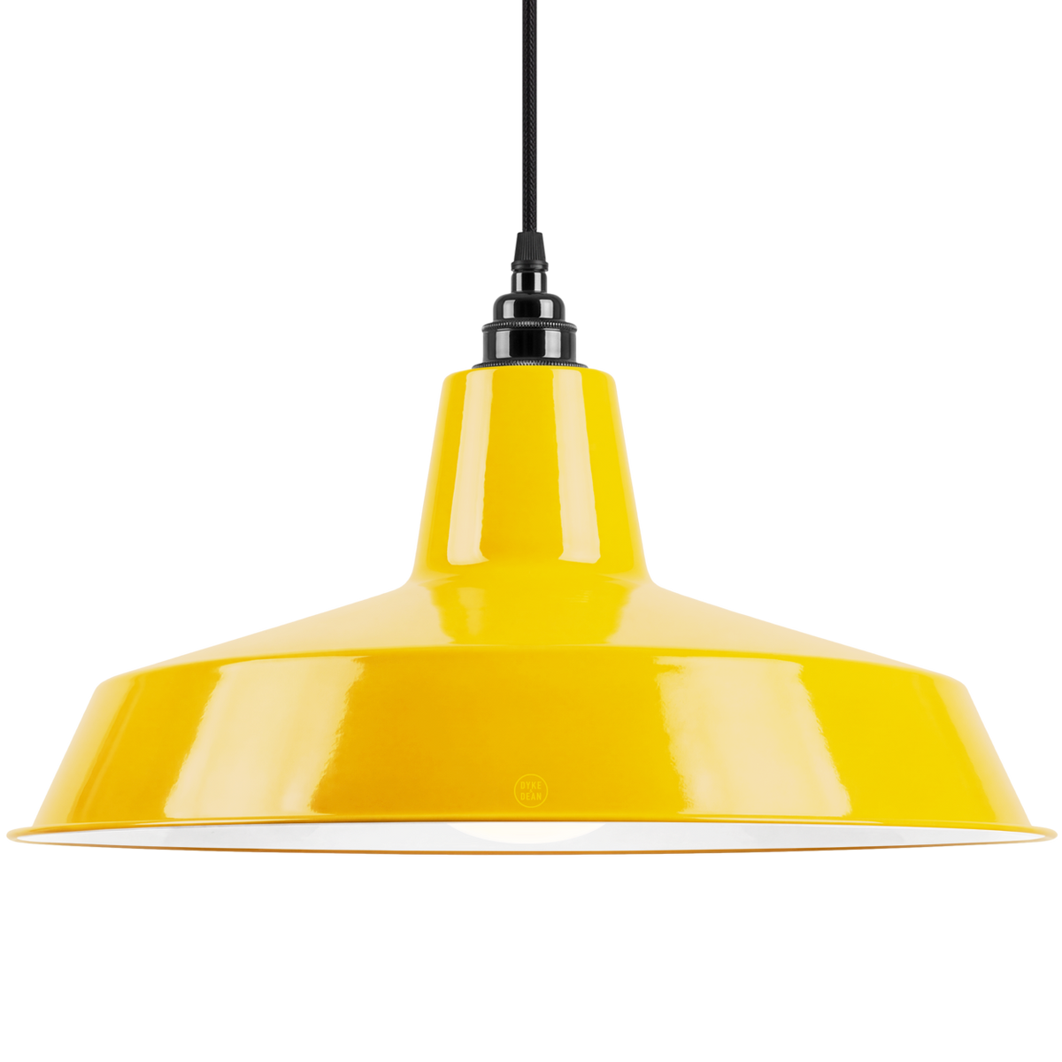 Dyke & Dean pendant lampshade Yellow with bulb holder