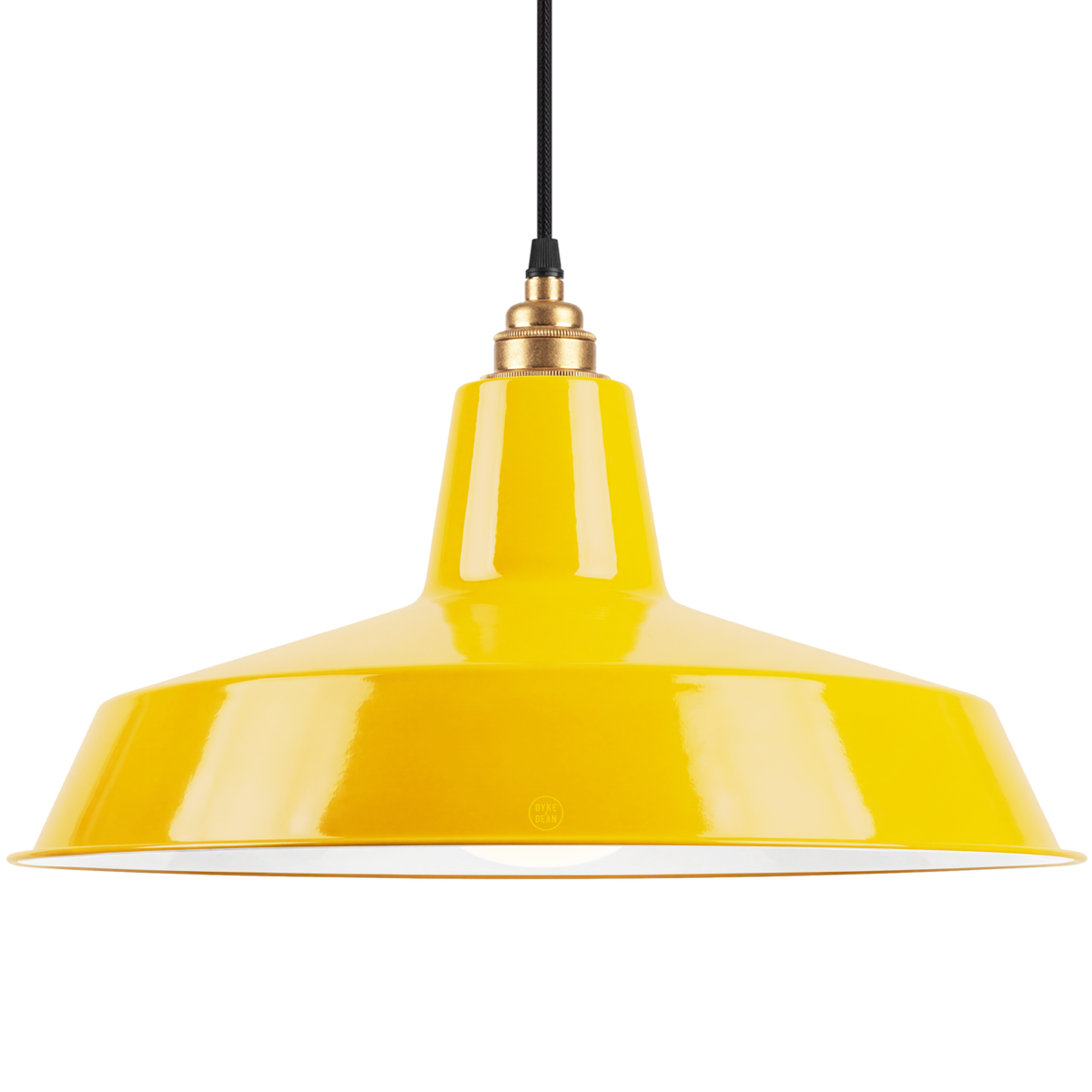 Dyke & Dean pendant lampshade Yellow with bulb holder