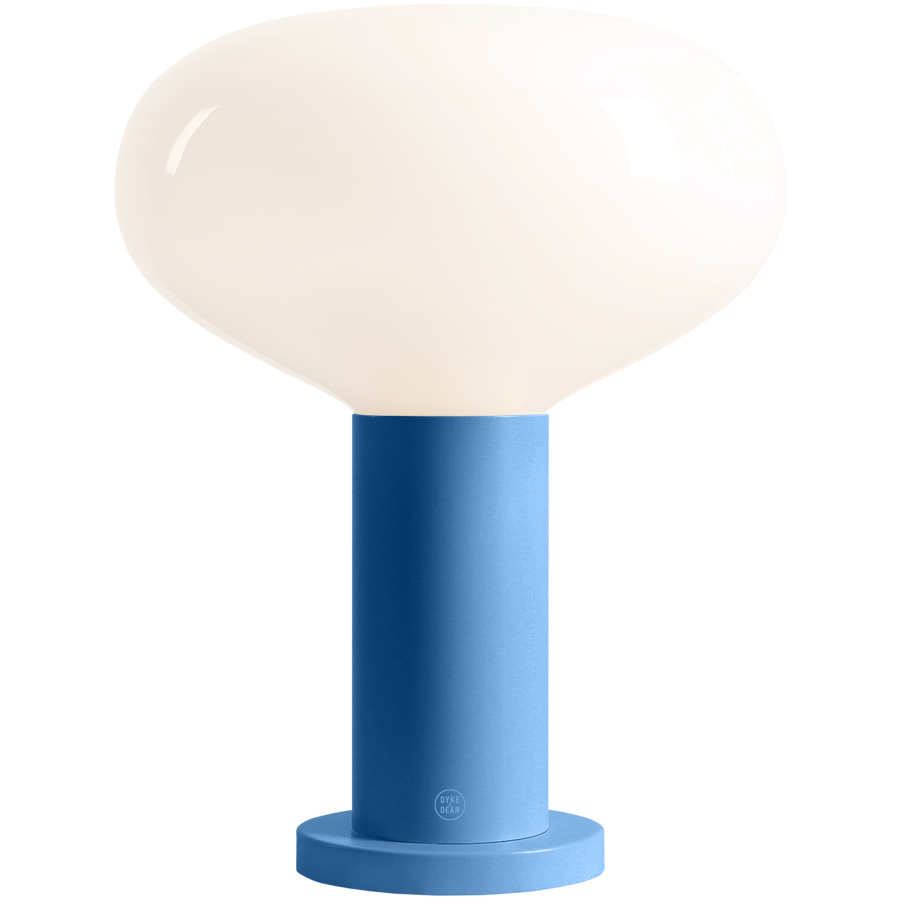 FLO OPAL GLASS ORB LARGE TABLE LIGHT BLUE