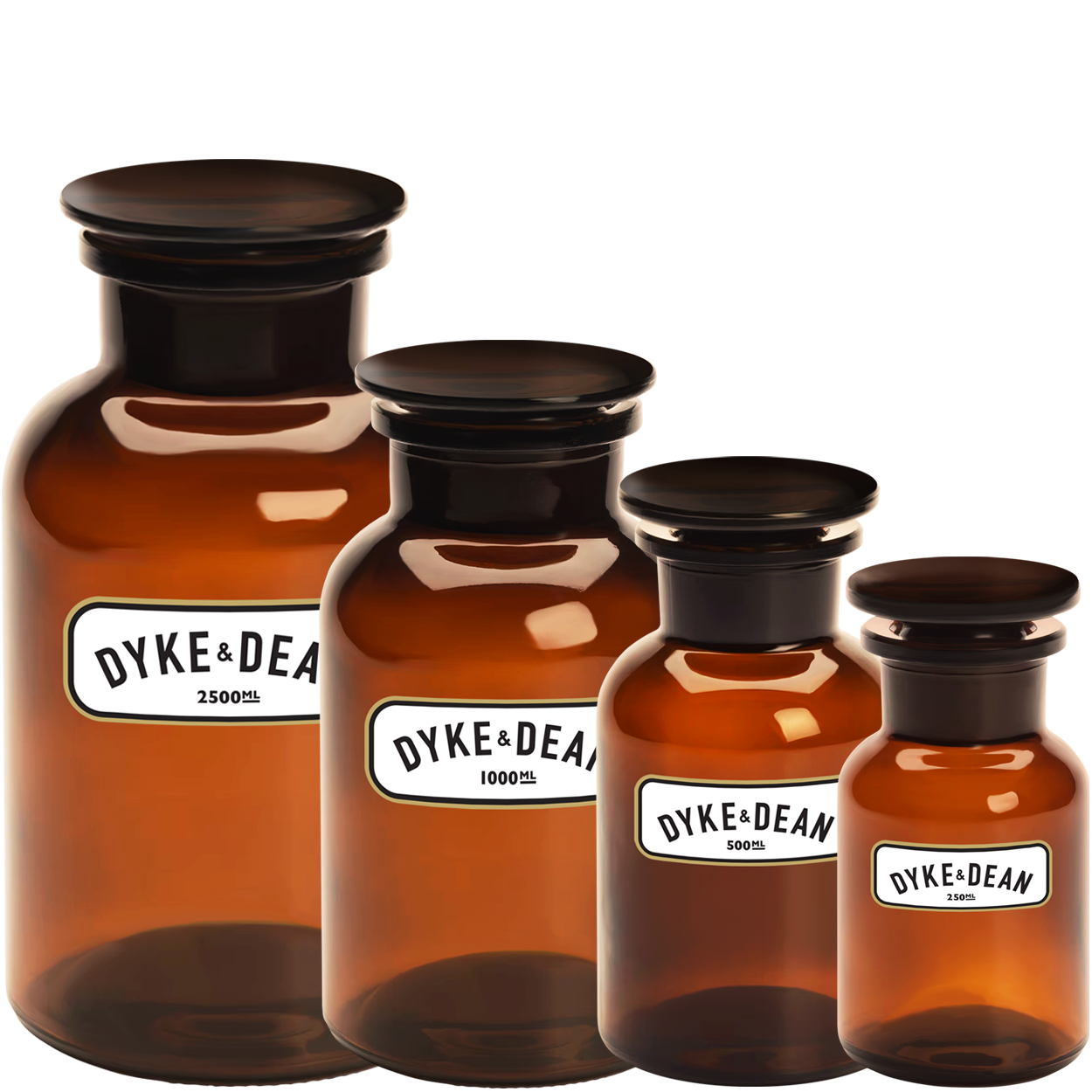 DYKE & DEAN APOTHECARY JAR BROWN GLASS 250ML