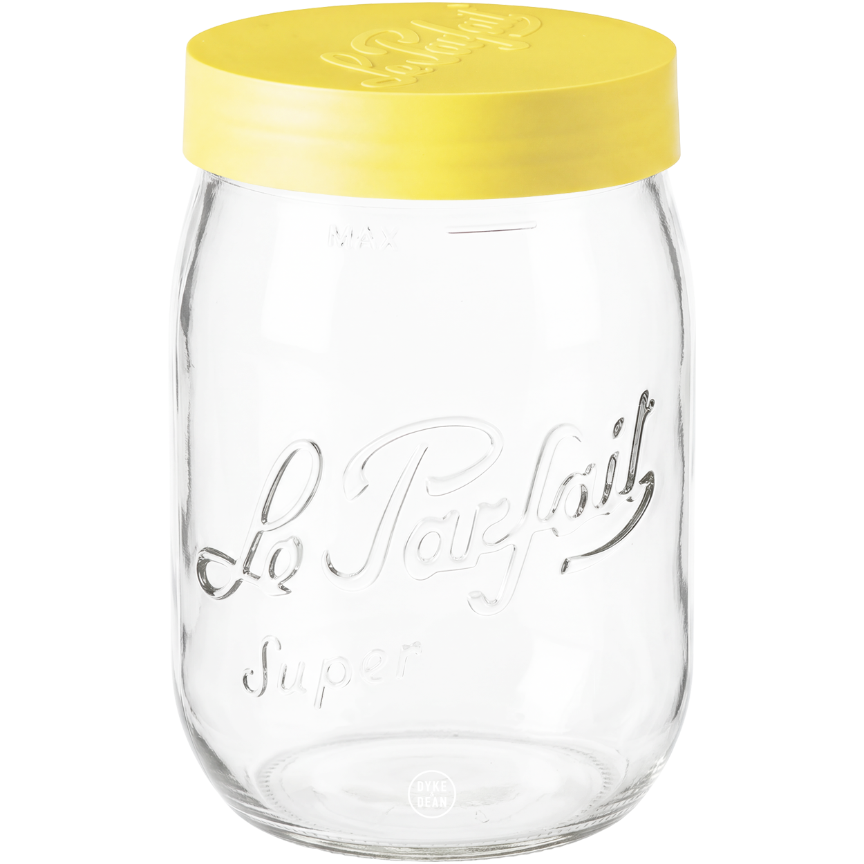 LE PARFAIT GLAS MIT GELBEM OBERFLÄCHE 1,0 L