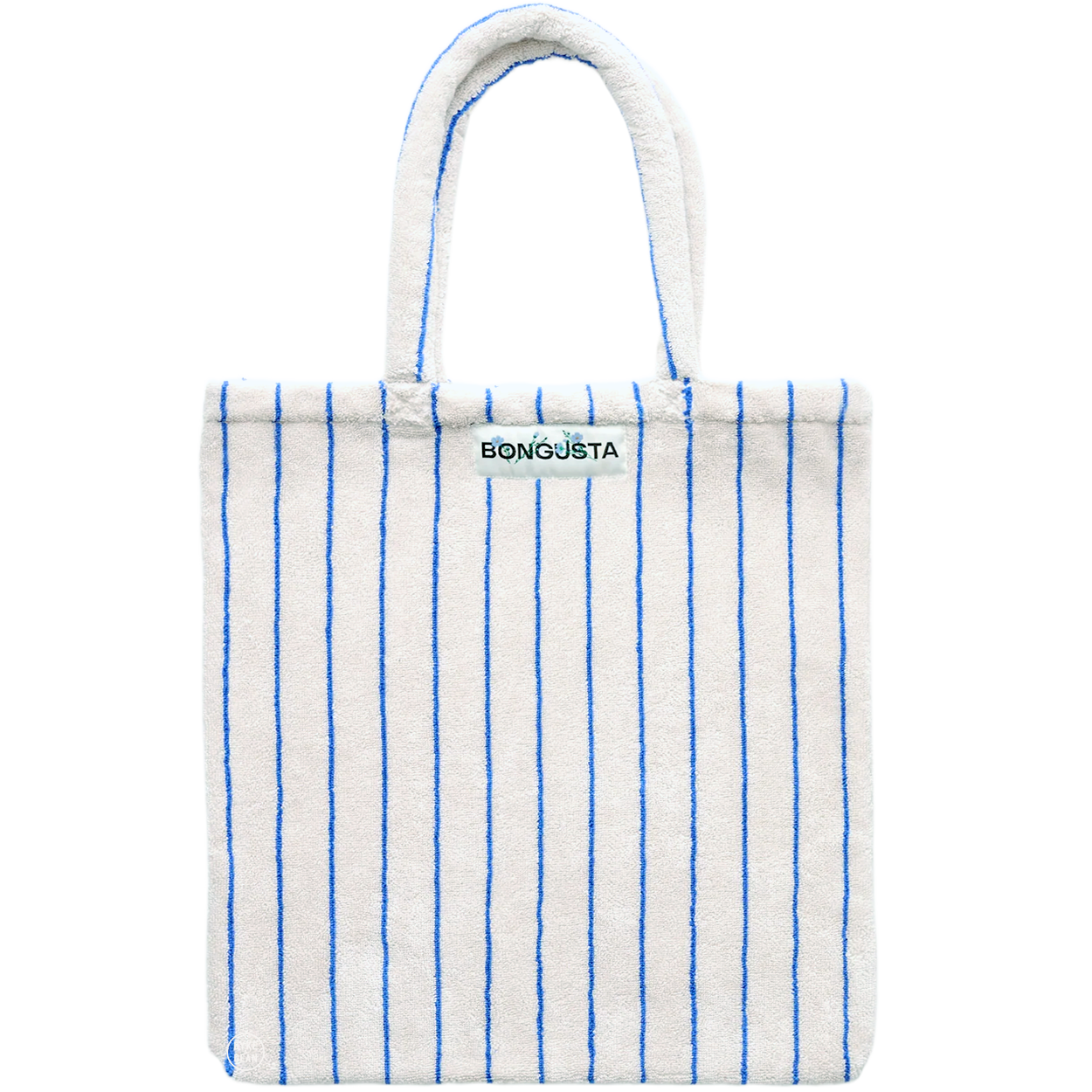 TOWEL FABRIC TOTE BAG MOONBEAM & ULTRAMARINE