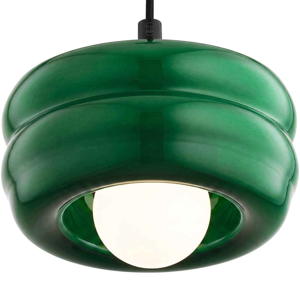 GREEN ORBIT GLASS GLOBE PENDANT LIGHT