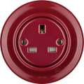 PORCELAIN WALL SOCKET BURGUNDY UK