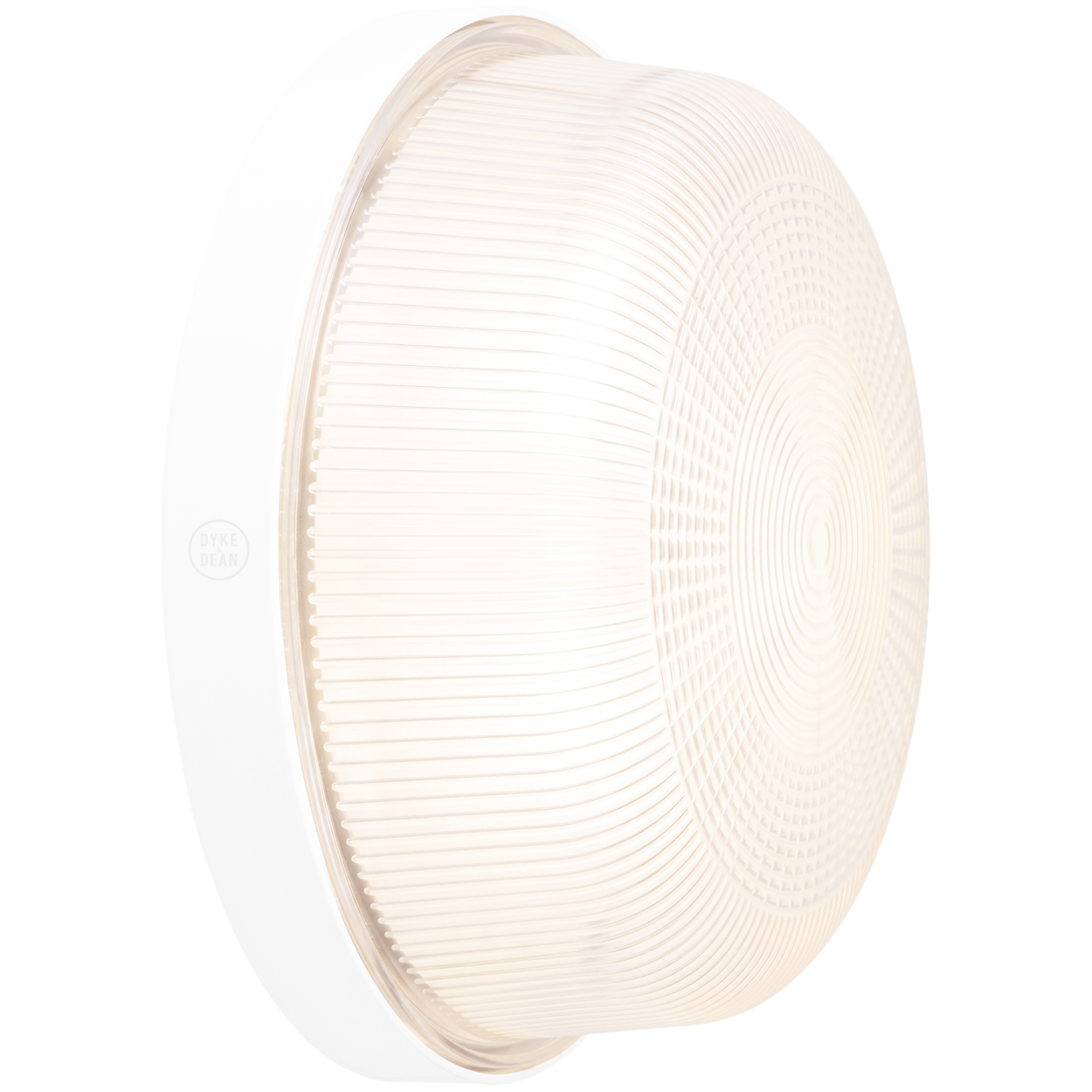 WHITE INDUSTRIAL ROUND WALL & CEILING BULKHEAD LIGHT