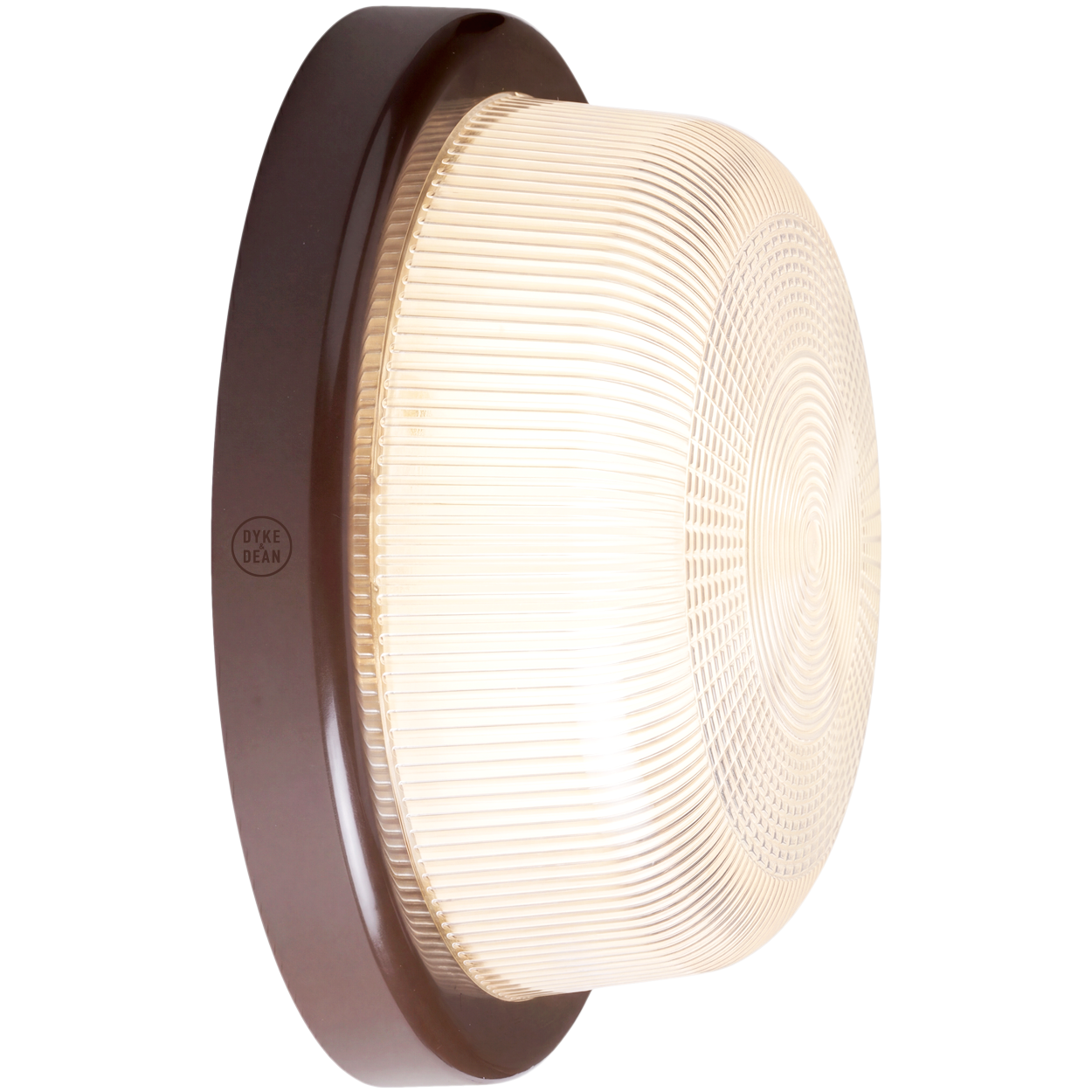 BROWN RIM ROUND WALL & CEILING BULKHEAD LIGHT