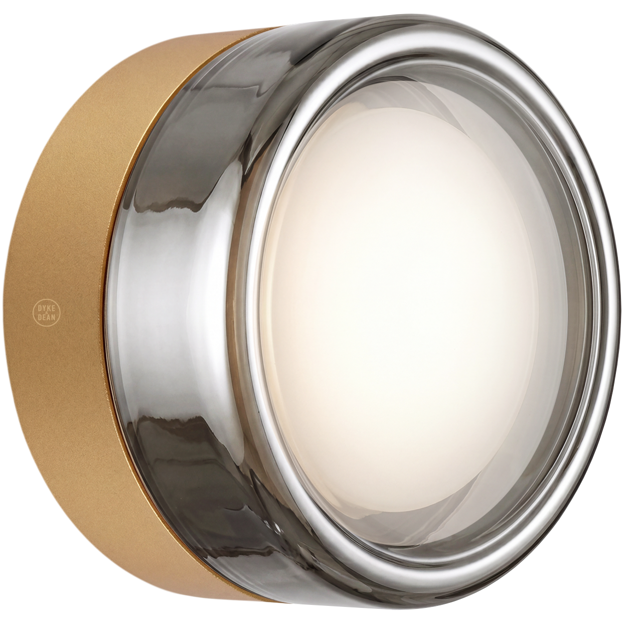 ROUND WATERPROOF GOLD WALL CEILING SCONCE SMOKE LIGHT