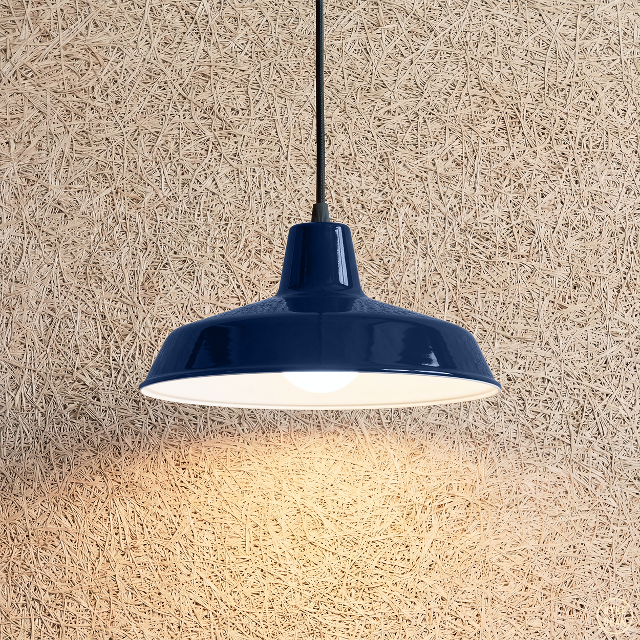 DYKE & DEAN SMALL PENDANT LAMPSHADE BLUE E27 BULB HOLDER