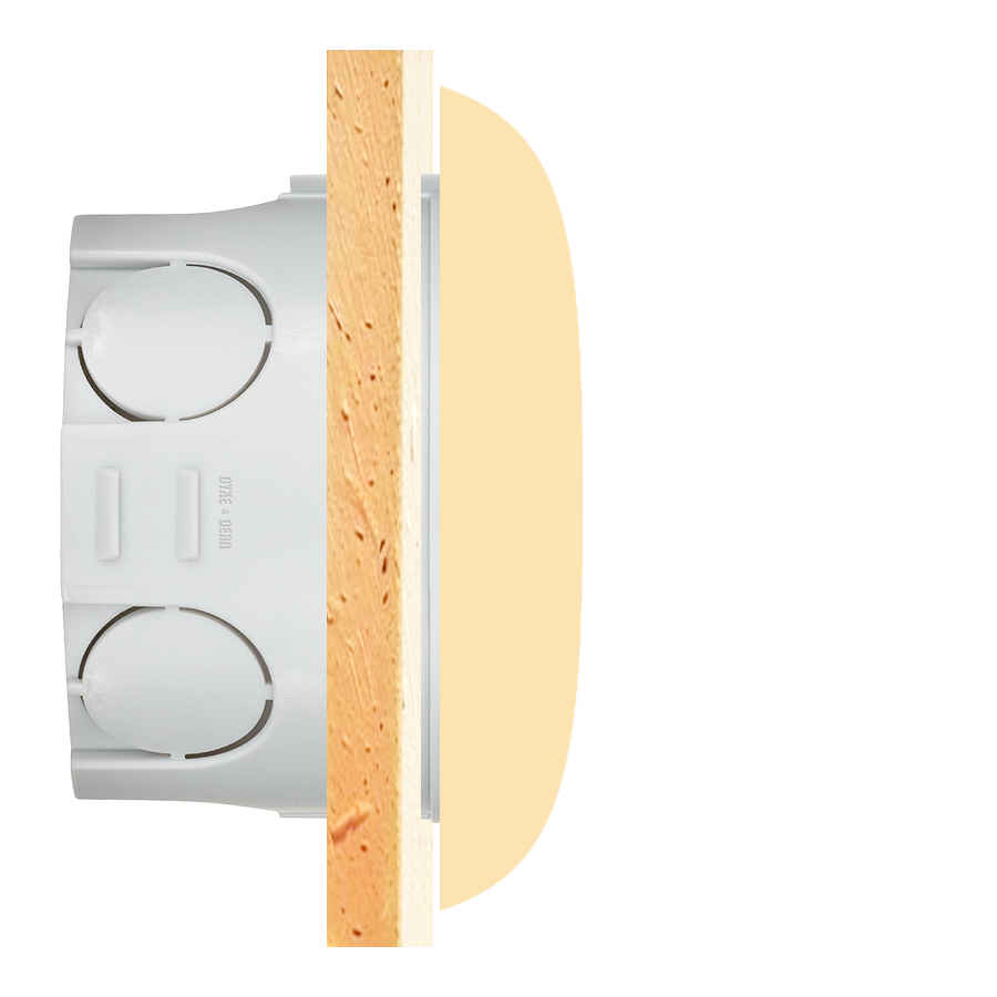 PORZELLAN-WANDSTECKDOSE BRONZE PC/USB