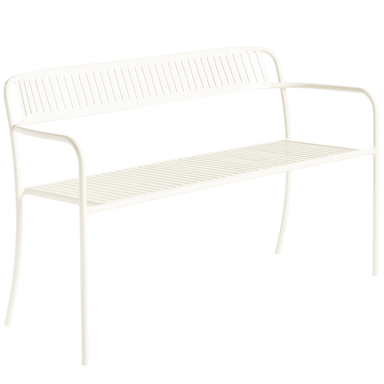 TOLIX PATIO BENCH WITH BACKREST