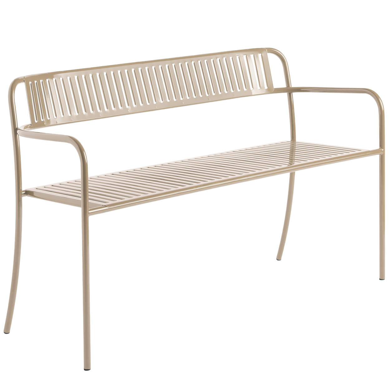 TOLIX PATIO BENCH WITH BACKREST