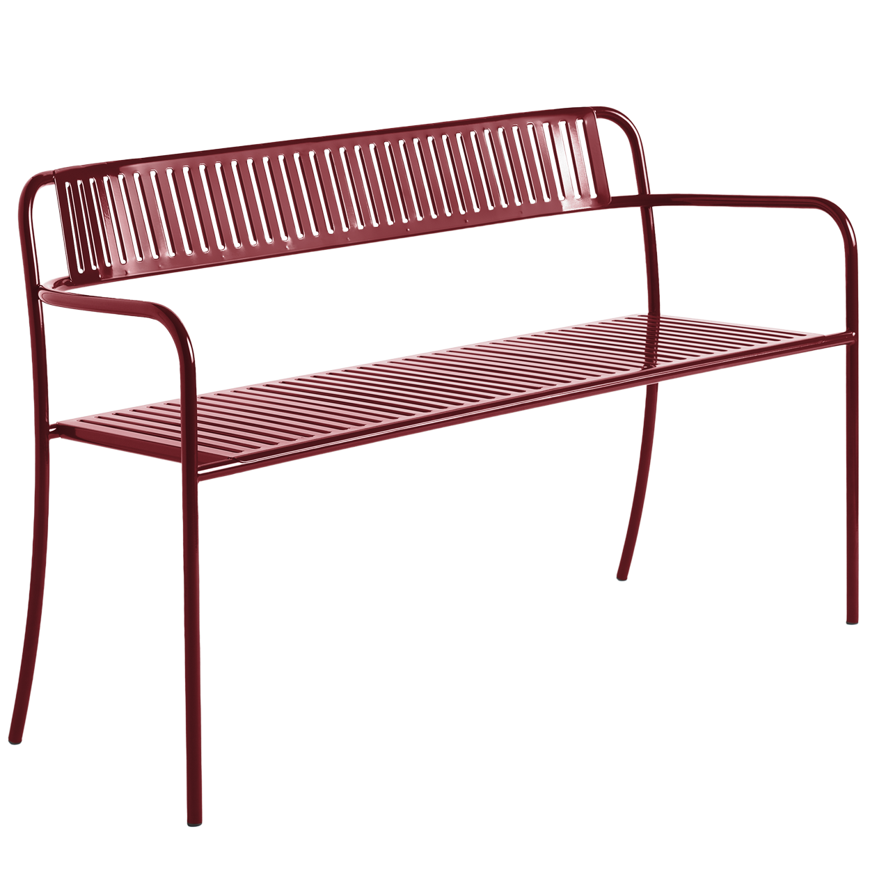 TOLIX PATIO BENCH WITH BACKREST