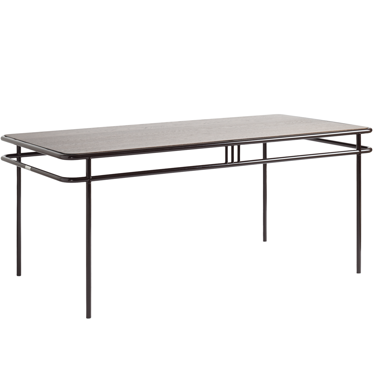 TOLIX UD OAK TOP TABLE WITH WALNUT STAIN 180x90
