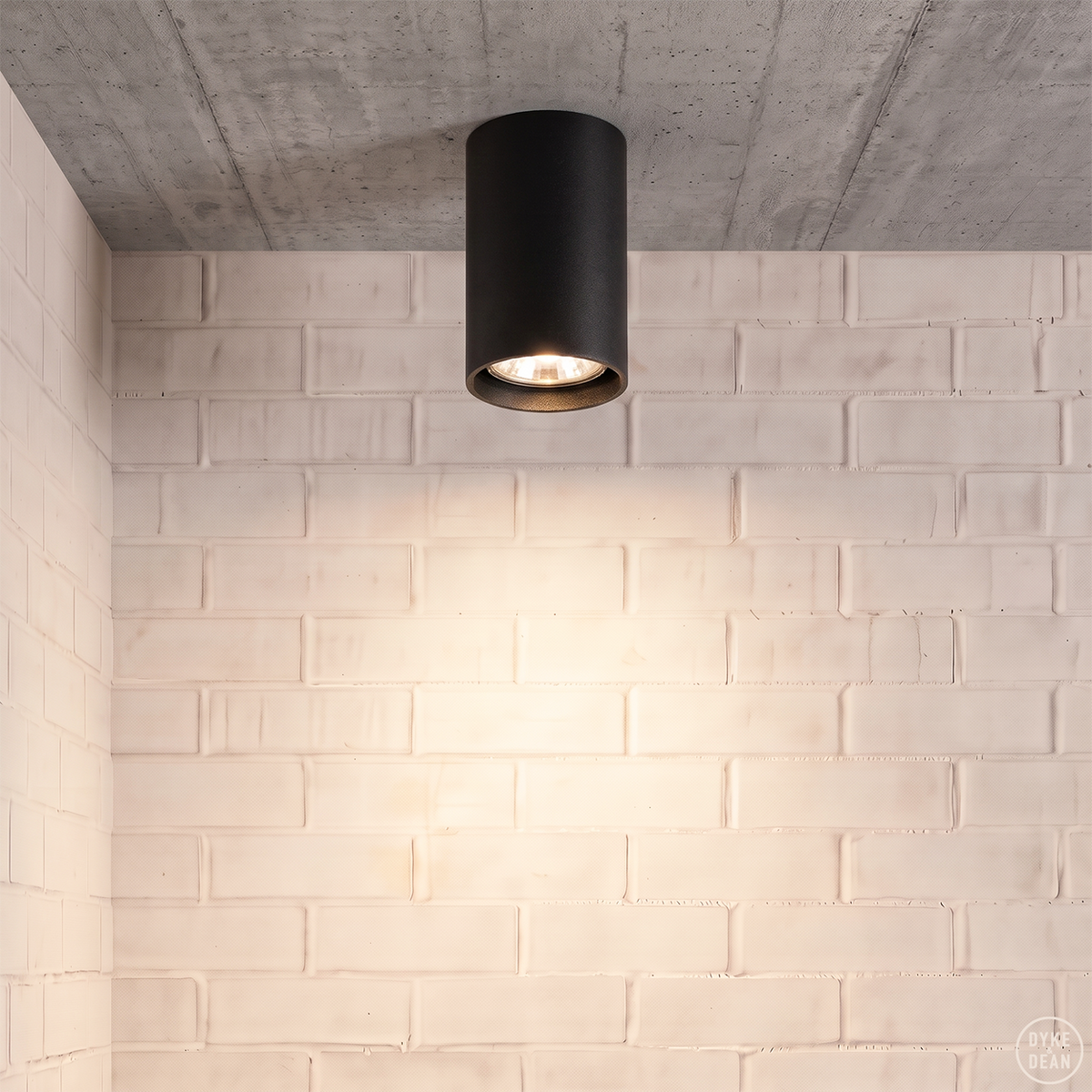 DECKENZYLINDER-SPOT-LAMPE SCHWARZ