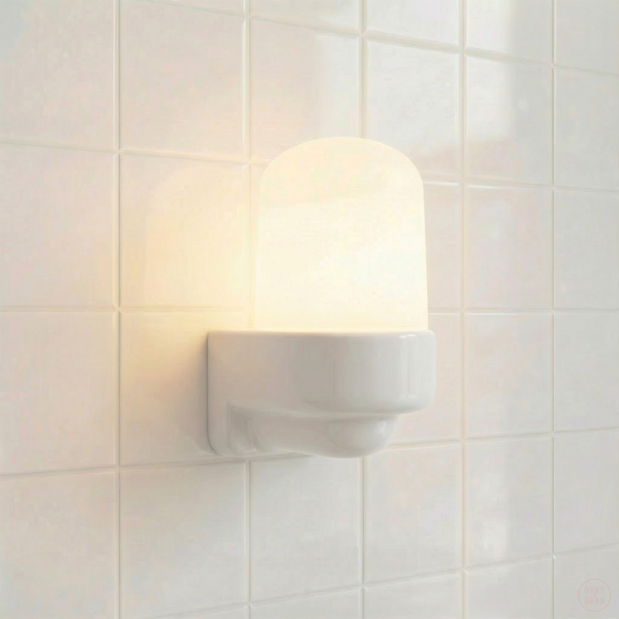 WHITE FROSTED PORCELAIN WATERPROOF SAUNA WALL LIGHT