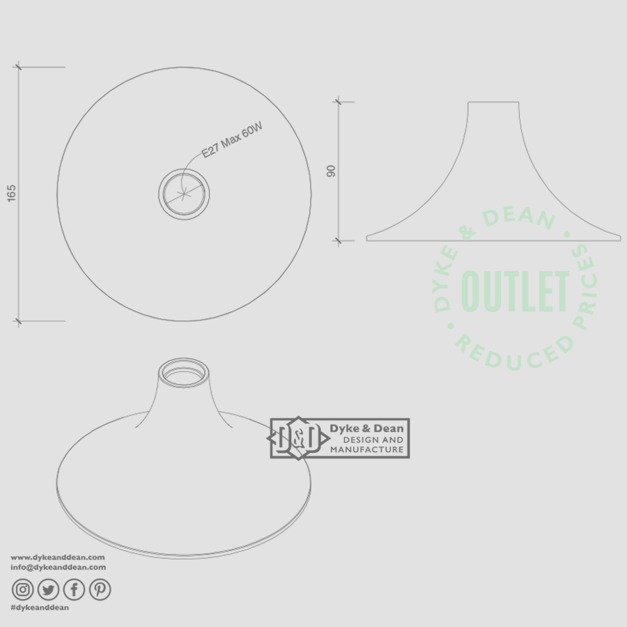 ROUND COPPER WALL FUNNEL LIGHT OUTLET