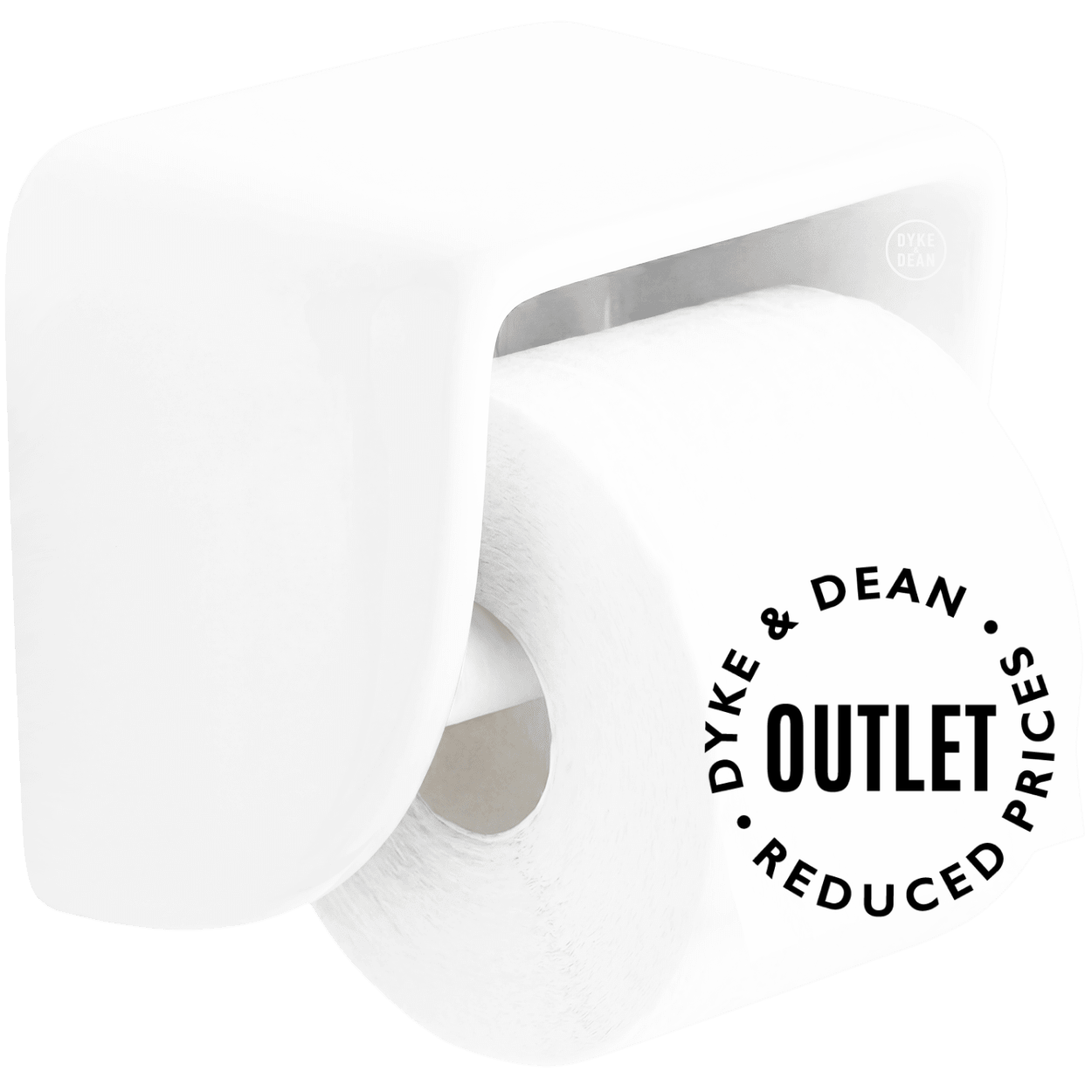 FLAT TOP PORCELAIN TOILET PAPER HOLDER WHITE OUTLET