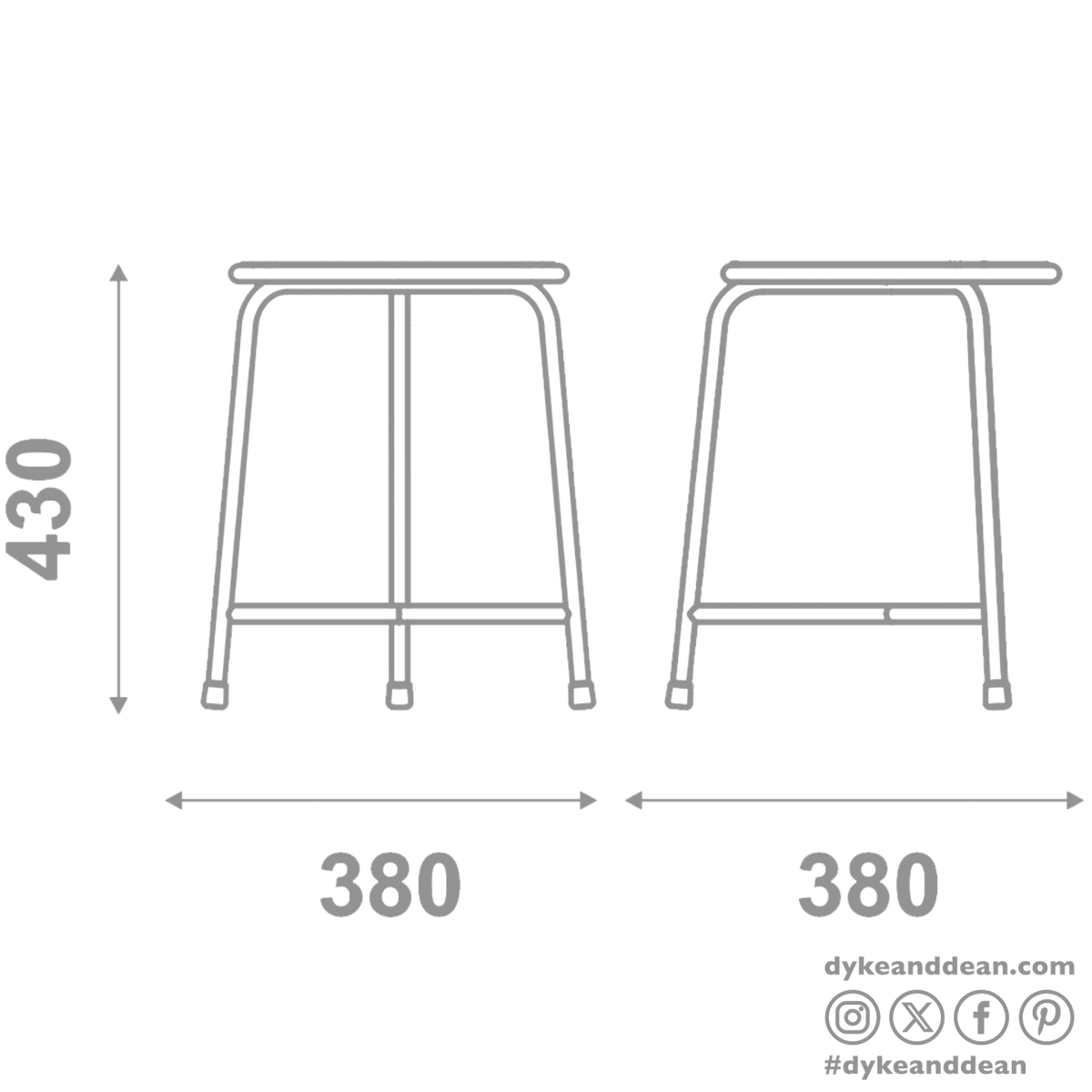 ADICO AÇO BAR STOOL - DYKE & DEAN