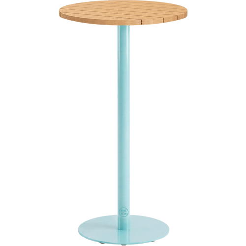 ADICO PLANA ROUND FOLDING HIGH TABLE WOOD TOP - DYKE & DEAN