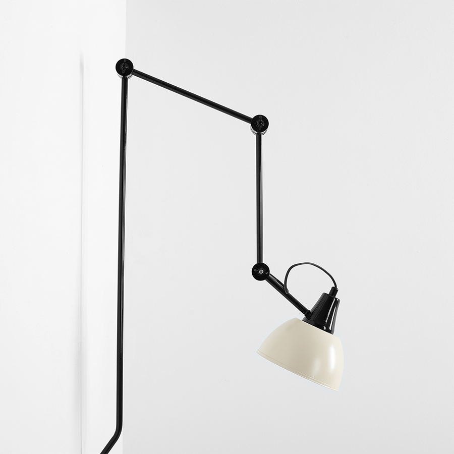AIDA WALL AND CEILING LONG ADJUSTABLE ARM LIGHT SHADE CREAM - DYKE & DEAN