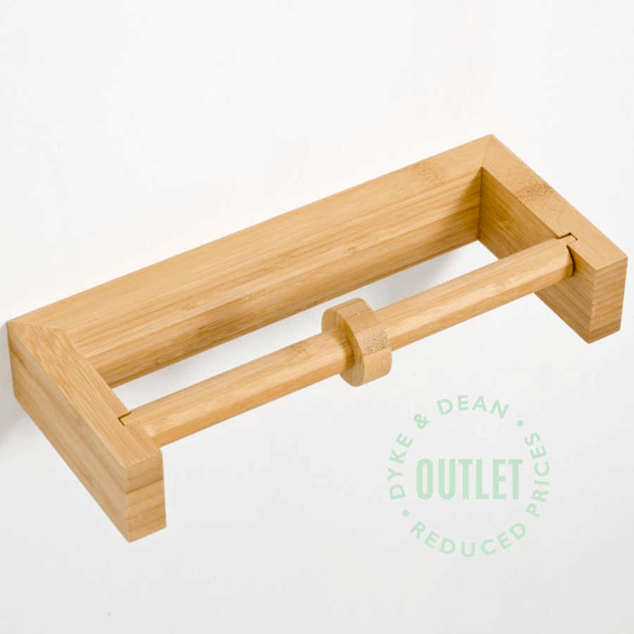 BAMBOO DOUBLE TOILET ROLL WALL HOLDER OUTLET - DYKE & DEAN