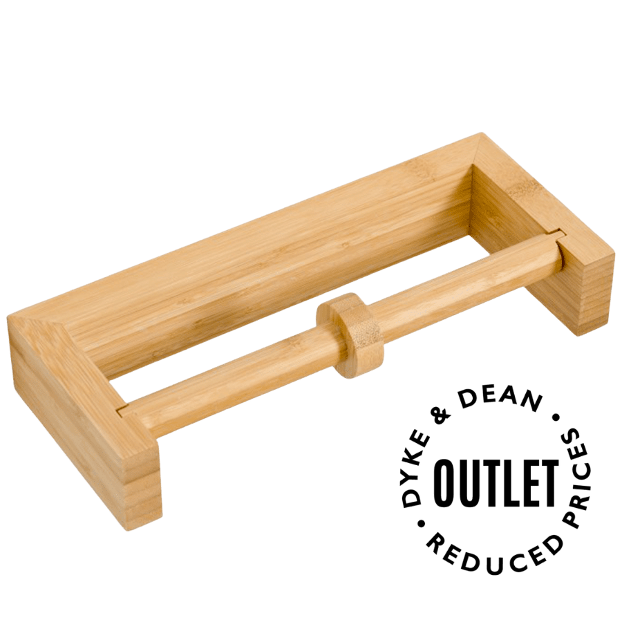 BAMBOO DOUBLE TOILET ROLL WALL HOLDER OUTLET - DYKE & DEAN