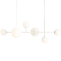 BATON ROD GLOBE PENDANT 6 LIGHT CREAM - DYKE & DEAN