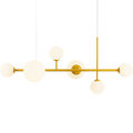 BATON ROD GLOBE PENDANT 6 LIGHT MUSTARD - DYKE & DEAN