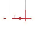 BATON ROD GLOBE PENDANT 6 LIGHT RED WINE - DYKE & DEAN