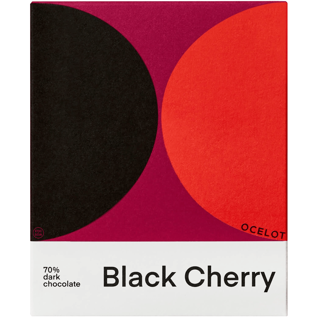 BLACK CHERRY ORGANIC 70% DARK CHOCOLATE BAR - DYKE & DEAN